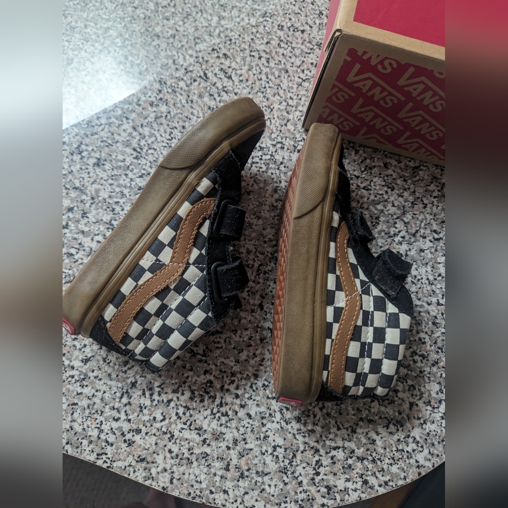 Vans checkered high tops